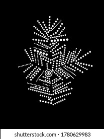 spruce branch decorative dotted graphics