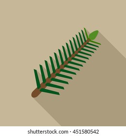 Spruce branch flat icon illustration isolated vector sign symbol