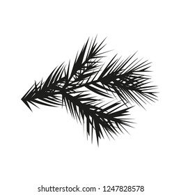 Spruce branch. Simple vector illustration.