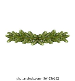 Spruce branches isolated. Christmas and New Year accessory