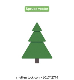 Spruce, christmas tree icon in a flat design. Vector illustration eps10