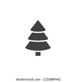 Spruce, christmas tree vector icon. filled flat sign for mobile concept and web design. Coniferous forest simple solid icon. Symbol, logo illustration. Pixel perfect vector graphics