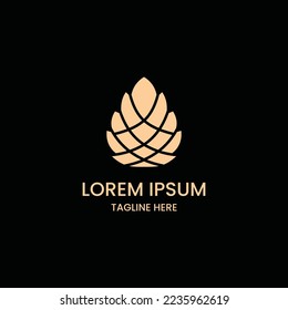 spruce cone illustration vector for logo concept