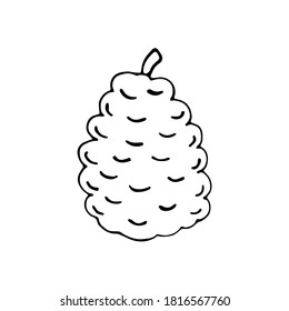 Cono espumoso aislado en blanco. Vector, linda ilustración.