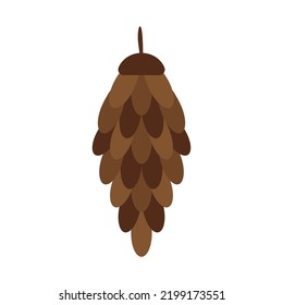 Un cono prudente sobre un fondo blanco. ilustración vectorial