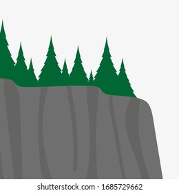 Spruce forest far on the mountain