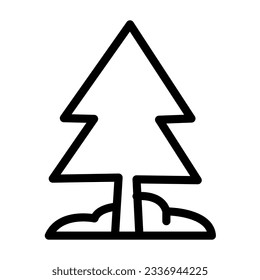 spruce of hand drawn landscape nature icon