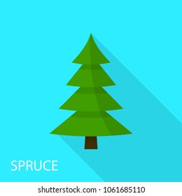 Spruce icon. Flat illustration of spruce vector icon for web