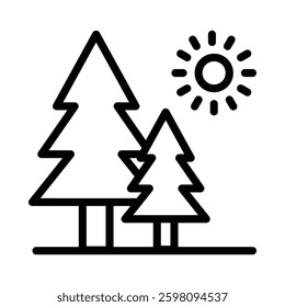 Spruce icon illustration in line style. Perfect for website mobile app presentation. Suitable for any user interface and user experience