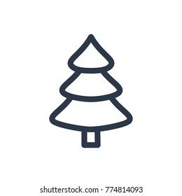 Spruce icon. Isolated christmas tree and spruce icon line style. Premium quality christmas tree vector symbol drawing spruce concept for your logo web mobile app UI design.