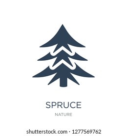spruce icon vector on white background, spruce trendy filled icons from Nature collection, spruce vector illustration