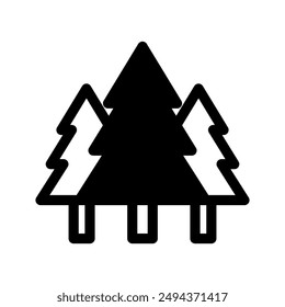 Ilustración de diseño de símbolo de Vector de icono de abeto