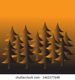 
spruce illustration vector design template