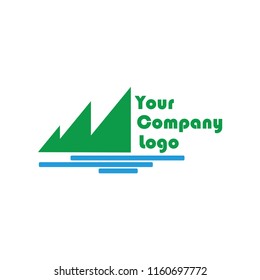 spruce and lake vector logo