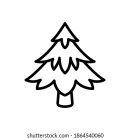 spruce line icon design vector template