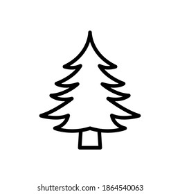 spruce line icon design vector template