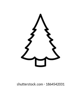 spruce line icon design vector template
