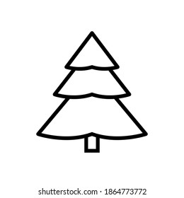 spruce line icon design vector template