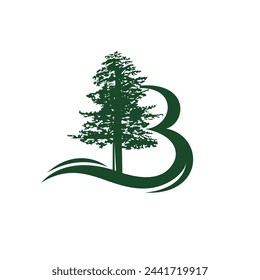 Logo de Spruce, logo de Spruce con letra B concepto