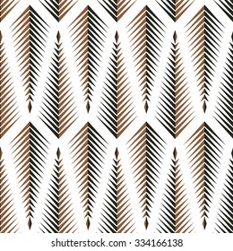 Spruce in monochrome pattern, geometric pattern, seamless vector background.