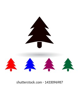 spruce multi color icon. Elements of farm set. Simple icon for websites, web design, mobile app, info graphics