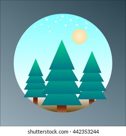 spruce snow landscape