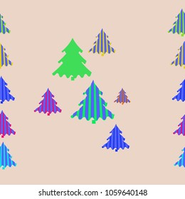 Spruce stripe  Christmas  seamless   pattern . 