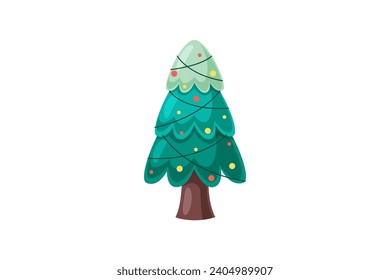 Spruce Tree Christmas Sticker Design