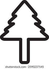 Spruce tree icon. Christmas tree icon. black christmas tree icons on white background. Vector illustration. Holiday icons
