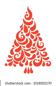 Spruce tree icon. Flat illustration of spruce tree vector icon. Logo, emblem, symbol, sign, label. 