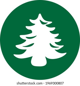 Spruce-Baum, Symbol, Vektorgrafik auf weißem Hintergrund