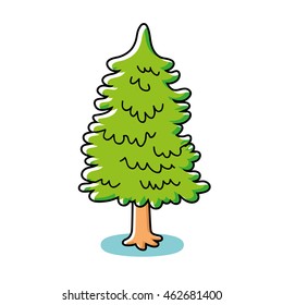 Spruce tree icon isolated.