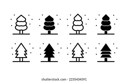 spruce tree icon. tree, spruce, and pine vector. flat style - stock vector.