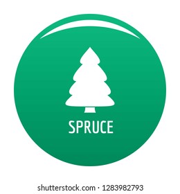 Spruce tree icon. Simple illustration of spruce tree vector icon for any design green