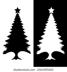 spruce tree vector. Christmas tree icon Vector Illustration
