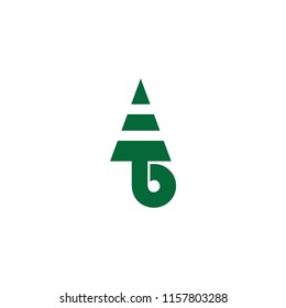 spruce vector logo. spruce with initial vector logo icon. fir vector