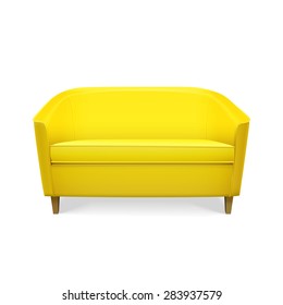  sprung shape single seat cushion yellow sofa 