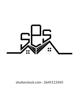 SPS Real State logo design, SPS simple and modern logo. SPS luxurious alphabet design  