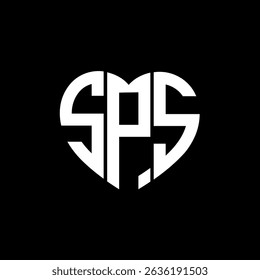 SPS Único abstrato monograma amor forma vetor logotipo design.