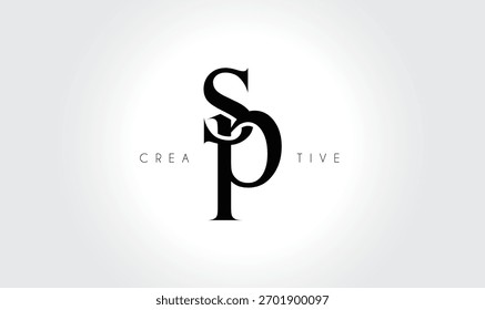SPsp Elegant Serif Monogram Logo – Luxury Lowercase Typographic Lettermark for Modern Branding