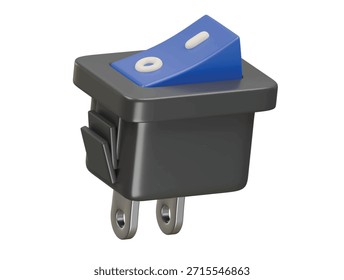 Icono de interruptor SPST 3d ilustración render