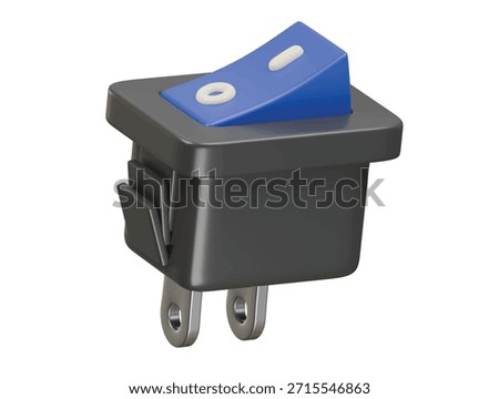 SPST switch icon 3d illustration render
