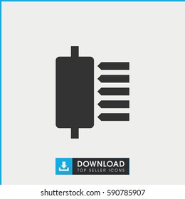 spu icon. Simple filled spu icon. On white background.