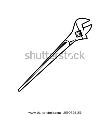 spud wrench icon vector. spud wrench sign. isolated contour symbol black illustration. vector illustration