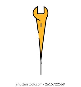 spud wrench line icon vector. spud wrench sign. isolated symbol illustration