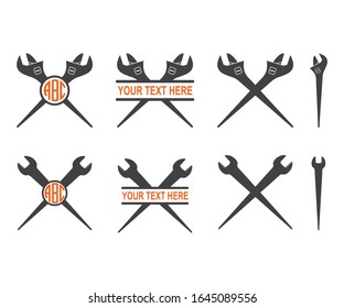 Spud Wrench Symbol Sing Logo Printable Vector