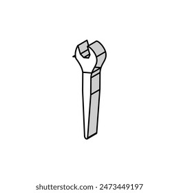 spud wrench tool isometric icon vector. spud wrench tool sign. isolated symbol illustration