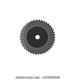 Spur gear pinion isolated machine engine automotive part, transmission component single wheel rotating disk. Car detail mounting bracket connector, mechanism gear, vehicle circle with tooth