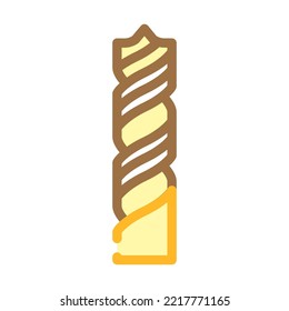 spur wood drill bit color icon vector. spur wood drill bit sign. isolated symbol illustration