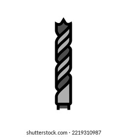 spur wood drill bit color icon vector. spur wood drill bit sign. isolated symbol illustration